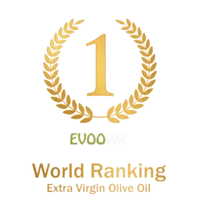 Sello premio número 1 World Ranking a un aceite de oliva virgen extra gourmet