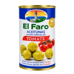 ACEITUNA MANZANILLA RELLENA CON TOMATE EL FARO 350 GR