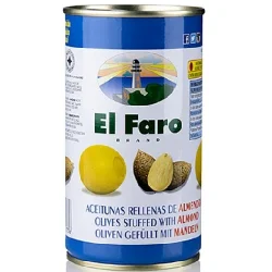 ACEITUNA MANZANILLA RELLENA CON ALMENDRA EL FARO 350 GR