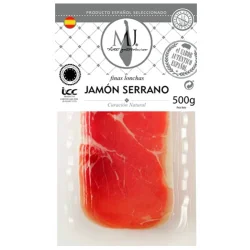 JAMÓN SERRANO LONCHEADO MJ 500 GR