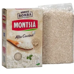 RICE MONTSIA BOMBA 1KG. (D.O.P DELTA OF THE EBRO) VACUUM + CARTON BOX