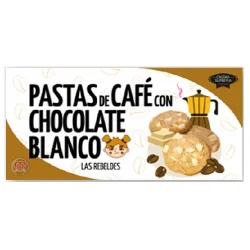PASTAS «LAS REBELDES» DE CAFÉ Y CHOCOLATE  BLANCO EL MESIAS 100 GR