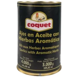AJOS EN ACEITE CON HIERBAS COQUET LATA 5KG