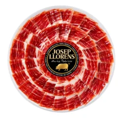 JAMÓN DE BELLOTA 100% IBÉRICO LONCH CORTADO A CUCHILLO JOSEP LLORENS 75 GR C/P