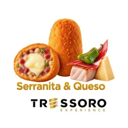 CROQUETA SERRANITA Y QUESO 35G, BOLSA 500G AF