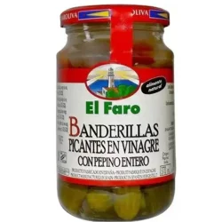 BANDERILLA PICANTE CON PEPINILLOS EL FARO 350 GR