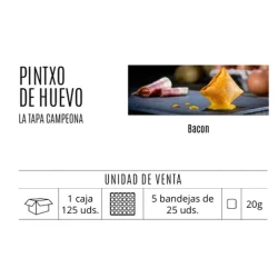PINTXO DE HUEVO BACON FS BANDEJA 25 UN COCINA DE SENEN 500 GR