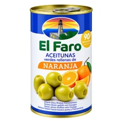 ACEITUNA MANZANILLA RELLENA CON NARANJA EL FARO 350 GR