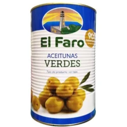 ACEITUNAS MANZANILLA SABOR NATURAL CON HUESO EL FARO 3800 GR