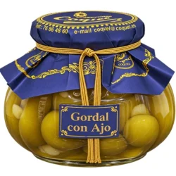 ACEITUNA GORDAL CON AJO COQUET GOURMET 240 GR