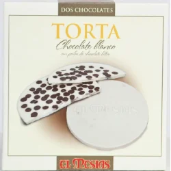 TORTA BLANCA CON PERLAS CHOCOLATE BITTER EL MESIAS 100 GR