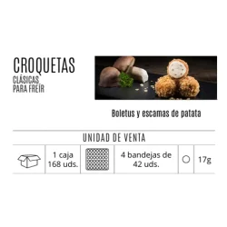 CROQUETAS CL BOLETUS Y ESCAMAS DE PATATA FS 42 UN COCINA DE SENEN 714 GR