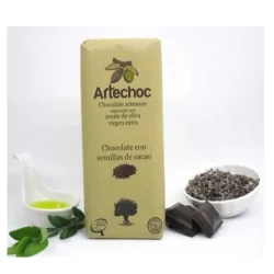 CHOCOLATE NEGRO ARTESANAL CON AOVE Y SEMILLA DE CACAO 105 GR