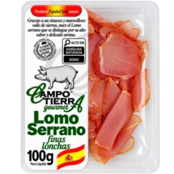 LOMO SERRANO CULAR LONCHEADO CAMPO TIERRA  100 GR