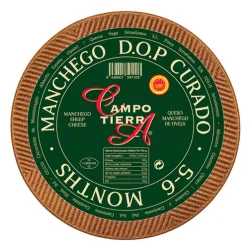 QUESO MANCHEGO CAMPO TIERRA CURADO DE LECHE DE OVEJA 5-6 MESES 3,3 KG