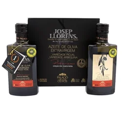 ACEITE DE OLIVA EXTRA VIRGEN ESTUCHE DUO CON BOT. PICUAL 250 ML + BOT. ARBEQUINA 250 ML