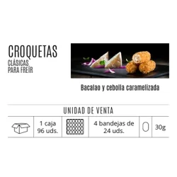 CROQUETAS FA BACALAO C/CEBOLLA CARAMELIZADA FS 24 UN COCINA DE SENEN 720 GR