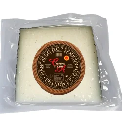 QUESO MANCHEGO CAMPO TIERRA SEMICURADO DE LECHE DE OVEJA 2-3 MESES CUÑA 150 GR
