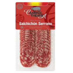 SALCHICHÓN SERRANO LONCHEADO CAMPO TIERRA 100 GR
