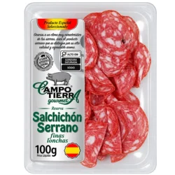SALCHICHÓN SERRANO CULAR LONCHEADO CAMPO TIERRA  100 GR