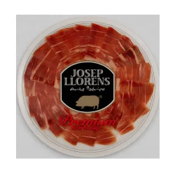 JAMÓN DE BELLOTA 100% IBÉRICO LONCH CORTADO A CUCHILLO JOSEP LLORENS 75 GR C/P