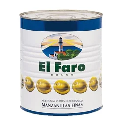 ACEITUNA.VERDE DESHUESADA 280/320  EL FARO 4000 GR