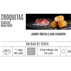 CROQUETAS CL JAMÓN IBERICO Y PAN CRUJIENTE FS 24 UN COCINA DE SENEN 720 GR