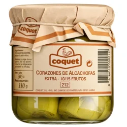 CORAZONES DE ALCACHOFA 10/15 COQUET 400GR
