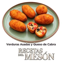 CROQUETAS DE VERDURAS ASADAS Y QUESO DE CABRA 35G, BOLSA 500G AF