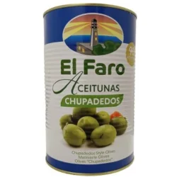 ACEITUNAS VERDES EN MARINADO DE HIERBAS "CHUPADEDOS" EL FARO 4000 GR