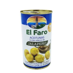 ACEITUNA MANZANILLA RELLENA CON JALAPEÑO EL FARO 350 GR