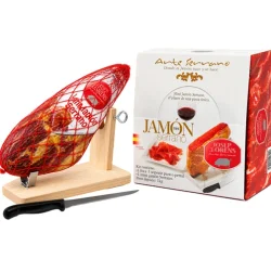 JAMÓN SERRANO MINI JOSEP LLORENES PZA 1KG - KIT JAMONERA Y CUCHILLO