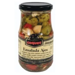 ENSALADA DE AJOS EN VINAGRE CON HIERBAS COQUET 345 GR