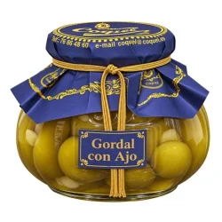 ACEITUNA GORDAL CON AJO COQUET GOURMET 240 GR