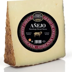 QUESO MANCHEGO JOSEP LLORENS AÑEJO DE LECHE DE OVEJA 9-12 MESES CUÑA 150 GR