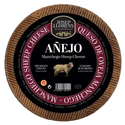 QUESO MANCHEGO JOSEP LLORENS AÑEJO DE LECHE DE OVEJA 9-12 MESES 3,1 KG