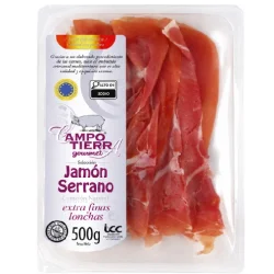 JAMÓN SERRANO RESERVA LONCHEADO CAMPO TIERRA  500 GR