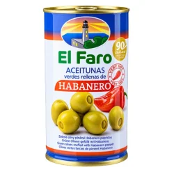 ACEITUNA MANZANILLA RELLENA CON HABANERO EL FARO 350 GR
