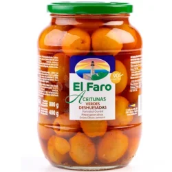 ACEITUNAS VERDES EN MARINADO DE HIERBAS "CHUPADEDOS" EL FARO 800 GR