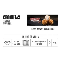 CROQUETAS CL JAMÓN IBERICO Y PAN CRIJIENTE FS 42 UN COCINA DE SENEN 714 GR
