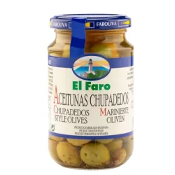 ACEITUNAS VERDES EN MARINADO DE HIERBAS "CHUPADEDOS" EL FARO 350 GR