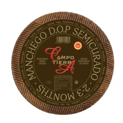 QUESO MANCHEGO CAMPO TIERRA SEMICURADO DE LECHE DE OVEJA 2-3 MESES 3,6 KG