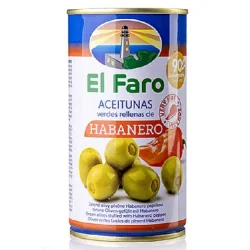 ACEITUNA MANZANILLA RELLENA CON HABANERO EL FARO 350 GR