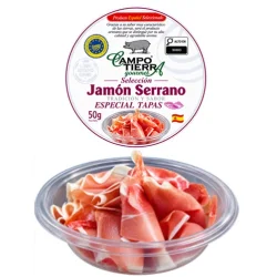 JAMÓN SERRANO RESERVA ESPECIAL TAPAS CAMPO TIERRA TARRO 50 GR