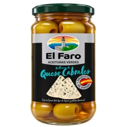 ACEITUNA MANZANILLA RELLENA CON QUESO EL FARO 235 GR