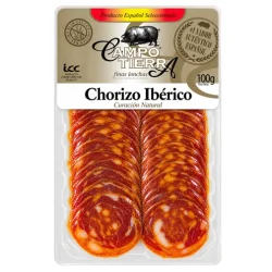 CHORIZO IBÉRICO LONCHEADO CAMPO TIERRA 100 GR C/P