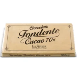 LA SUISSA BLOCK FONDENTE NERO 70 500G CRT 10PZ