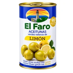ACEITUNA MANZANILLA RELLENA CON LIMON EL FARO 350 GR