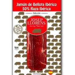 JAMON DE BELLOTA IBERICO 50% RAZA IBERICA JOSEP LLORENS LONCH. 75GR
