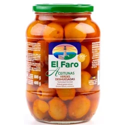 ACEITUNA GORDAL MARINADA EN NARAJA EL FARO 800 GR